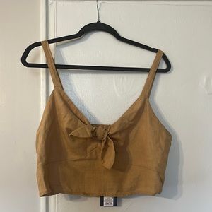 Tan/Yellow crop top from Target